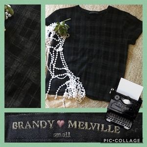 Brandy Melville cropped plaid sweater